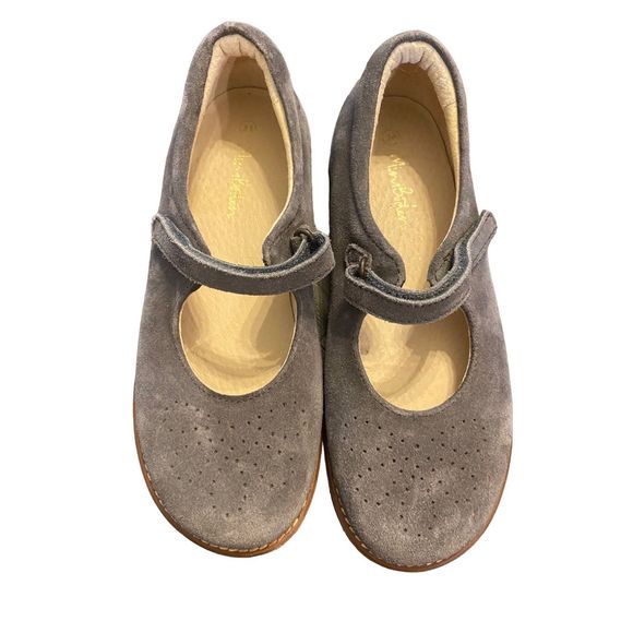 Mini Boden Grey Suede Mary Jane Flats - Picture 1 of 9